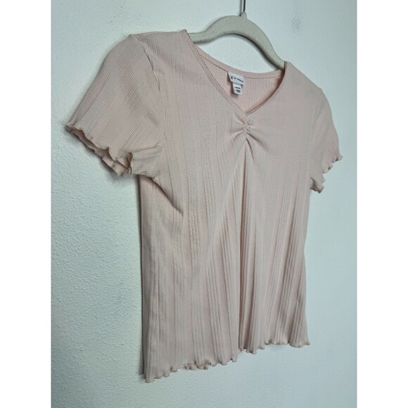 Art Class Large Ribbed Knit Tops 2 Pack Black Pink Short Sleeve Cotton Blend - Picture 11 of 16